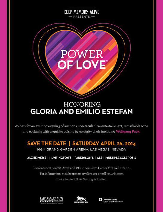 Keep Memory Alive presents Power of Love Gala honoring Gloria and Emilio Estefan Keep Memory Alive presents Power of Love Gala honoring Gloria and Emilio Estefan