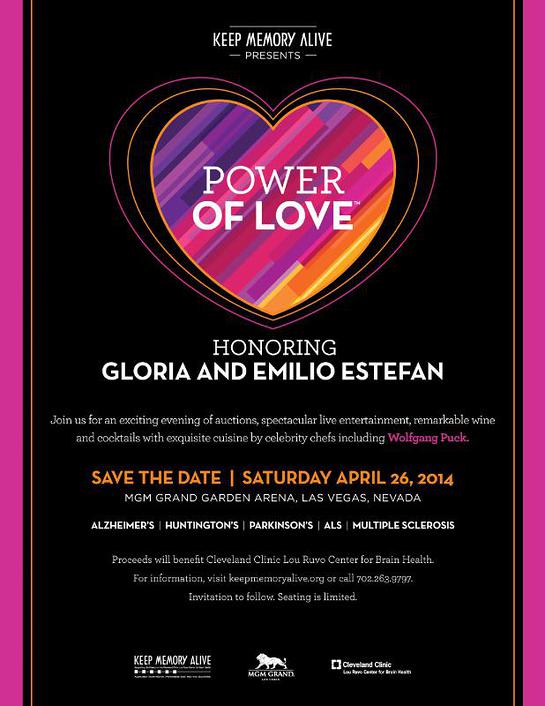 Keep Memory Alive presents Power of Love Gala honoring Gloria and Emilio Estefan