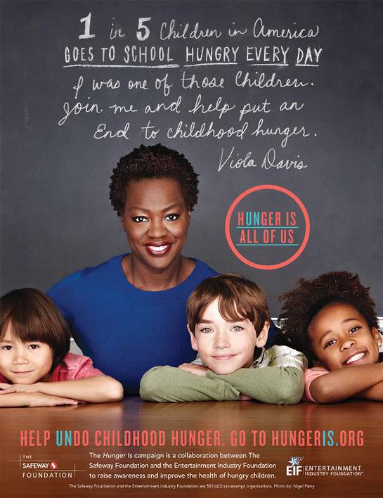 Viola Davis Joins Safeway Foundation and Entertainment Industry Foundation to End Childhood Hunger.