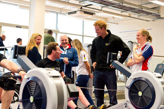 Prince Harry meets wounded service personnel competing for a place in the Invictus Games