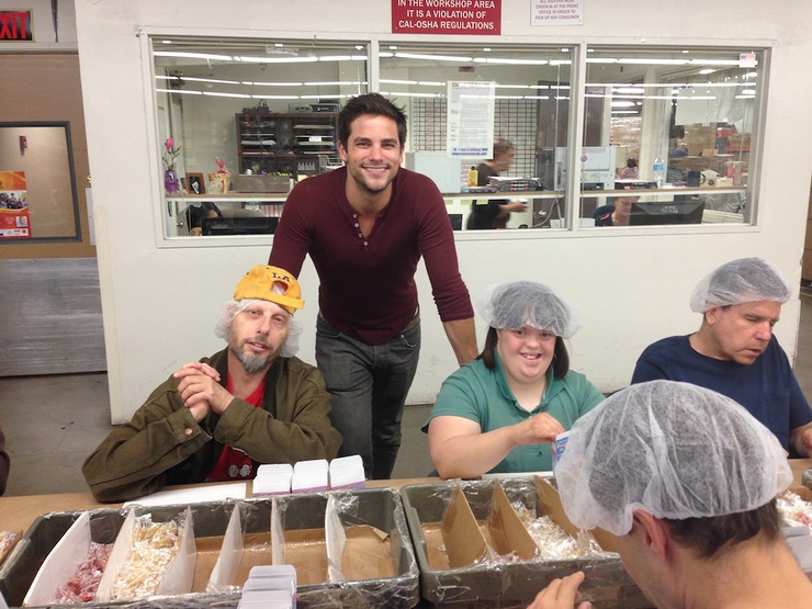Brant Daugherty visits the New Horizons workshop in the San Fernando Valley