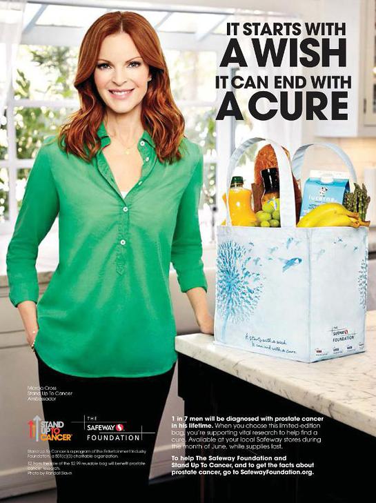 Marcia Cross appears in the PSA with The Safeway Foundation and Stand Up To Cancer