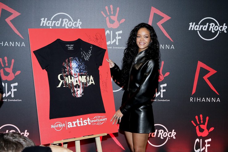 Rihanna unveils Hard Rock’s new Artist Spotlight Rihanna T-shirt
