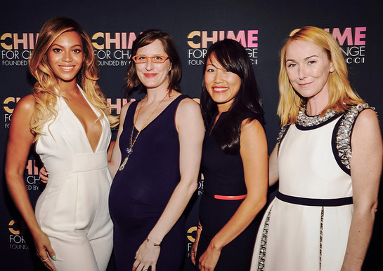 Beyonce, Jane Chen, Amy Shaw from Millennium Promise and Frida Giannini of Gucci