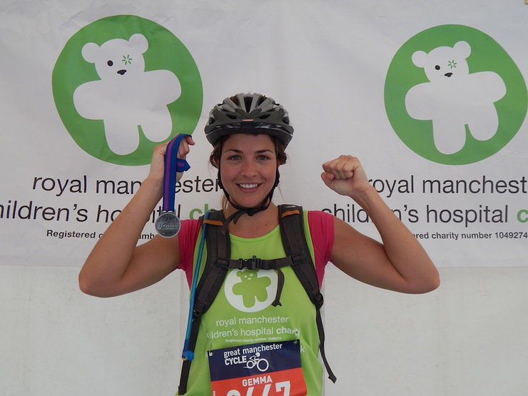 Gemma Atkinson Completes The 2014 Great Manchester Cycle