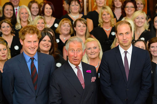 The Prince of Wales with The Duke of Cambridge and Prince Harry at the annual BITC Responsible Business Awards