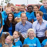 The Duke And Duchess Of Cambridge Join Prince Harry And UNICEF At Commonwealth Games