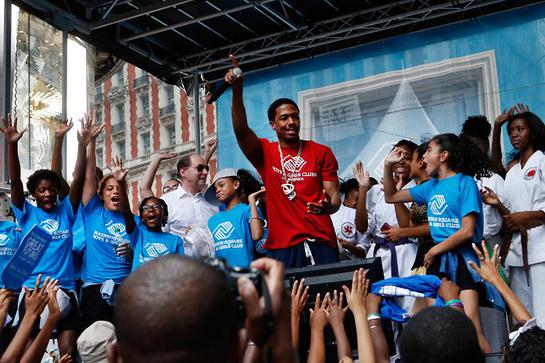 Nick Cannon, center, hosts Boys & Girls Clubs of America's launch of the Great Futures Campaign