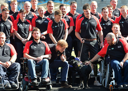 Prince Harry with the Invictus Games British Team