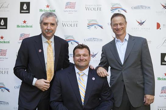 LEFT: Bruce Rose, Carrington Holding Company CEO - CENTER: John Masson, Gary Sinise Foundation Ambassador - RIGHT: Gary Sinise LEFT: Bruce Rose, Carrington Holding Company CEO - CENTER: John Masson, Gary Sinise Foundation Ambassador - RIGHT: Gary Sinise