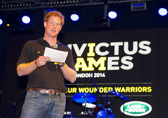 Prince Harry addresses guests at the Invictus Games Welcome ceremony