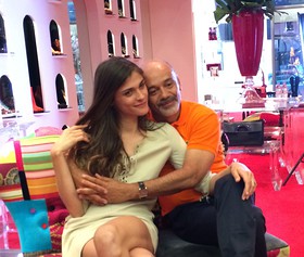 Elisa Sednaoui and Christian Louboutin