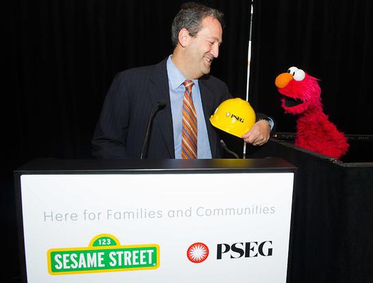 PSE&G President Ralph LaRossa teams up with Sesame Street's Elmo to unveil Let's Get Ready