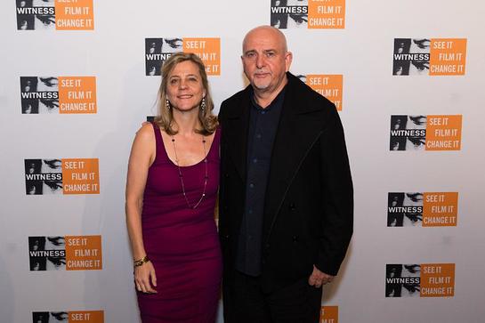 Yvette Alberdingk Thijm, executive director and WITNESS co-founder, musician, human rights advocate Peter Gabriel