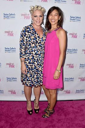 P!nk and Dr. Maggie DiNome, Chief of General Surgery at Saint John's Health Center and Acting Director of the Breast Center