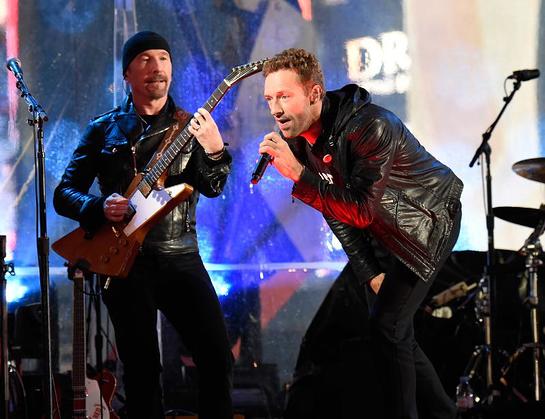 The Edge and Chris Martin