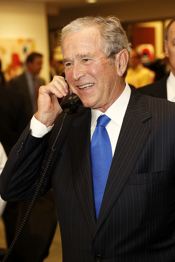 Former President George W. Bush speaks to ICAP customers And Supports George W Bush Foundation