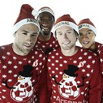 Arsenal Players Support Save The Children Christmas Jumper Day