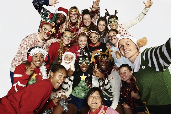 Arsenal Ladies Support Save the Children Christmas Jumper Day