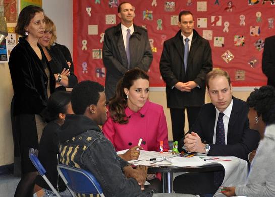 The Duke and Duchess spent time speaking with youth from The Door and The CityKids Foundation during their visit on Tuesday