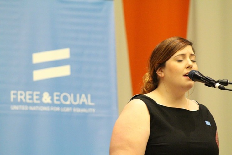 Mary Lambert Performs at the UN