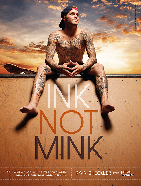 Ryan Sheckler Bares His Tattoos For PETA - Look to the Stars