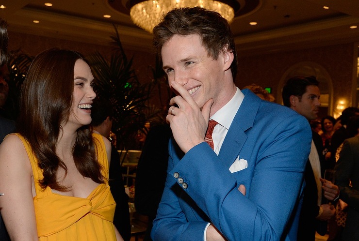 Keira Knightley and Eddie Redmayne at BAFTA Los Angeles Tea Party