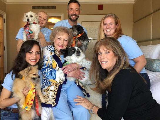 Helen Woodward Animal Center Adoptable Dogs and Staff Meet Acting Legend Betty White on BEST IN SHELTER WITH JILL RAPPAPORT