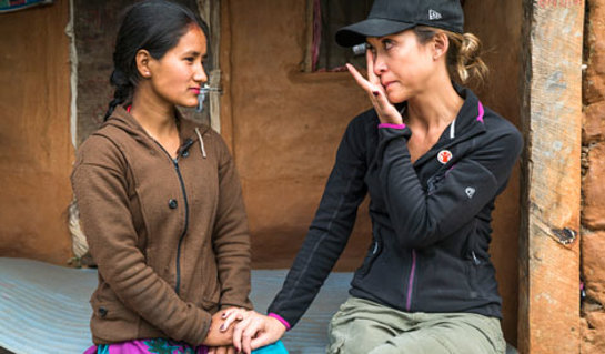 Myleene Klass cries as she talks to Soshma, 20, who lost her first child to pneumonia two years ago Myleene Klass cries as she talks to Soshma, 20, who lost her first child to pneumonia two years ago