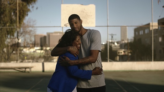 Paul George with his mother, Paulette