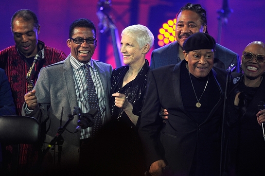 Celebrating International Jazz Day 2015: Femi Kuti, Herbie Hancock, Annie Lennox, James Genus, Al Jarreau and Dee Dee Bridgewater.