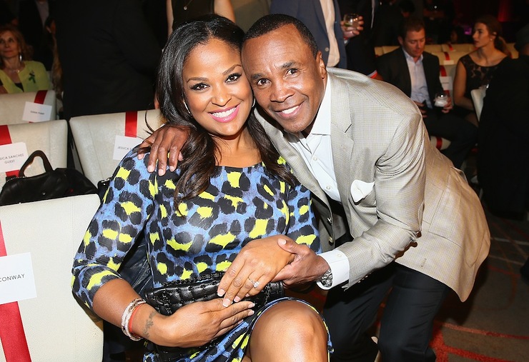 Laila Ali and Sugar Ray Leonard