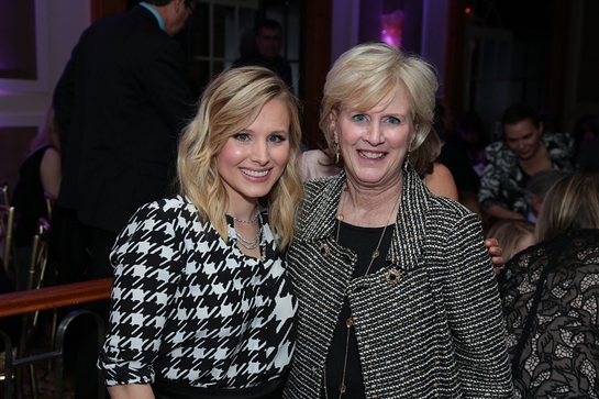 Kristen Bell and Dr. Leslie Mancuso, President and CEO of Jhpiego