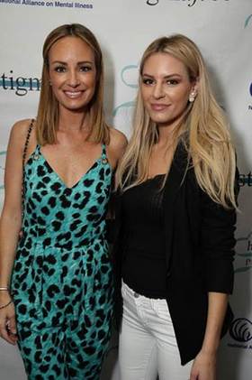 Catt Sadler showing Morgan Stewart support at the NAMI hope & grace lunch