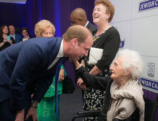 The Duke of Cambridge meets beneficiaries of Jewish Care' services at the 25th anniversary dinner