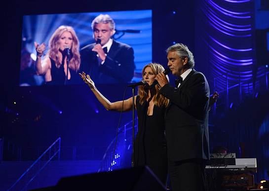 Andrea Bocelli and Celine Dion