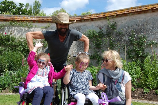 Sting and Trudie with Katherine and Kitty at the Julia's House family day