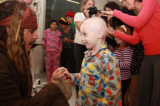 Captain Jack Sparrow Brings Joy To The Lady Cilento Children's Hospital