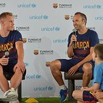 FC Barcelona Players Meet With Los Angeles Kids To Discuss Values