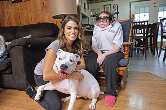 Nikki Reed stops by to celebrate with O'Hara Owens and Zeus