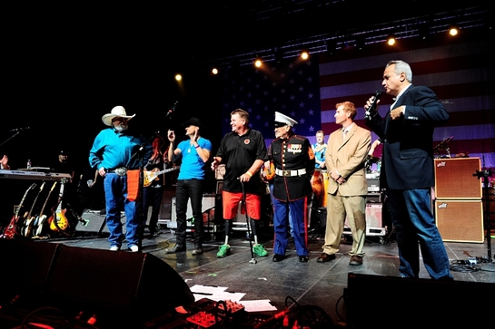 Anthony Imperato presents Henry Golden Boy Military Service Tribute Rifles to War Heroes at the Charlie Daniels Volunteer Jam 