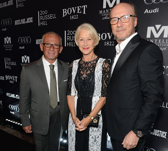 Pascal Raffy with Dame Helen Mirren and APJ Founder Paul Haggis Pascal Raffy with Dame Helen Mirren and APJ Founder Paul Haggis