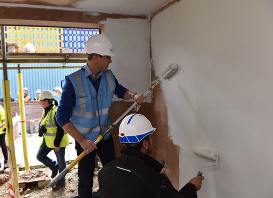 Prince William takes part in DIY SOS The Big Build: Veteran's Special