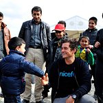 Orlando Bloom Meets Refugees In Republic Of Macedonia