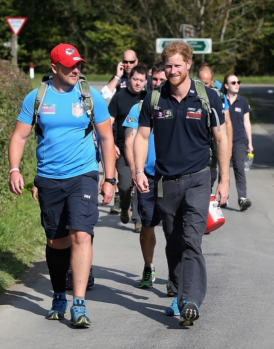 Prince Harry joins the Walking with the Wounded's Walk of Britain