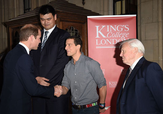 Prince William With Yao Ming, Bear Grylls and Sir David Attenborough