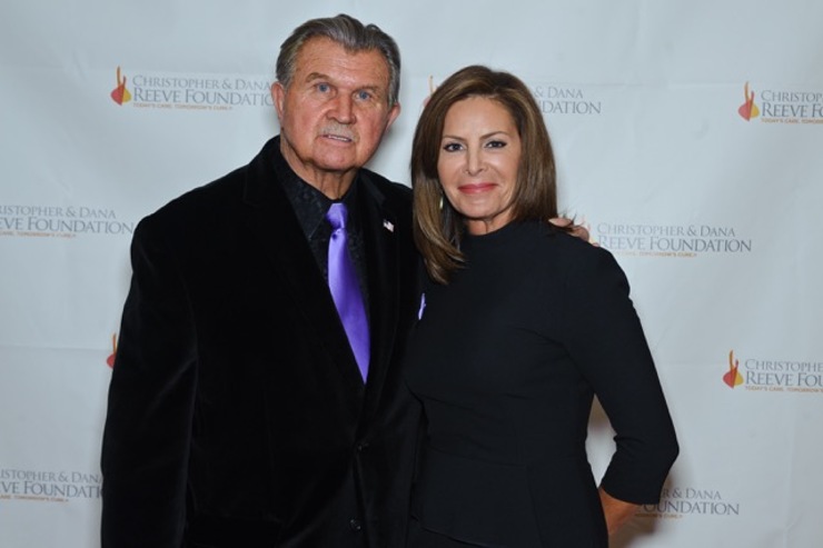 Kathy Brock with Mike Ditka