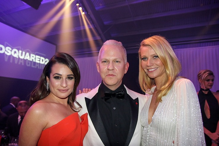 Lea Michele, Ryan Murphy and Gwyneth Paltrow