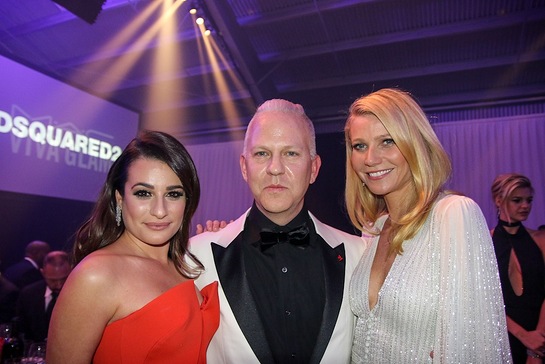 Lea Michele, Ryan Murphy and Gwyneth Paltrow