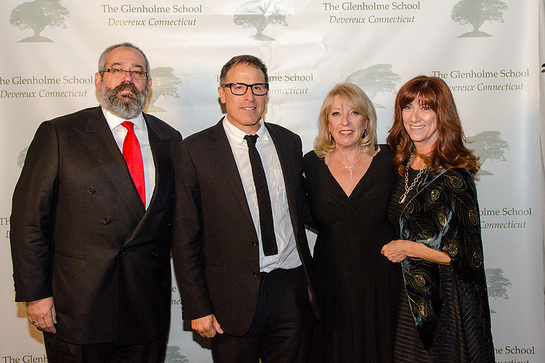 Gary Zahakos, David O. Russell, and Kristiane Lambert with Glenholme Executive Director Maryann Campbell Gary Zahakos, David O. Russell, and Kristiane Lambert with Glenholme Executive Director Maryann Campbell